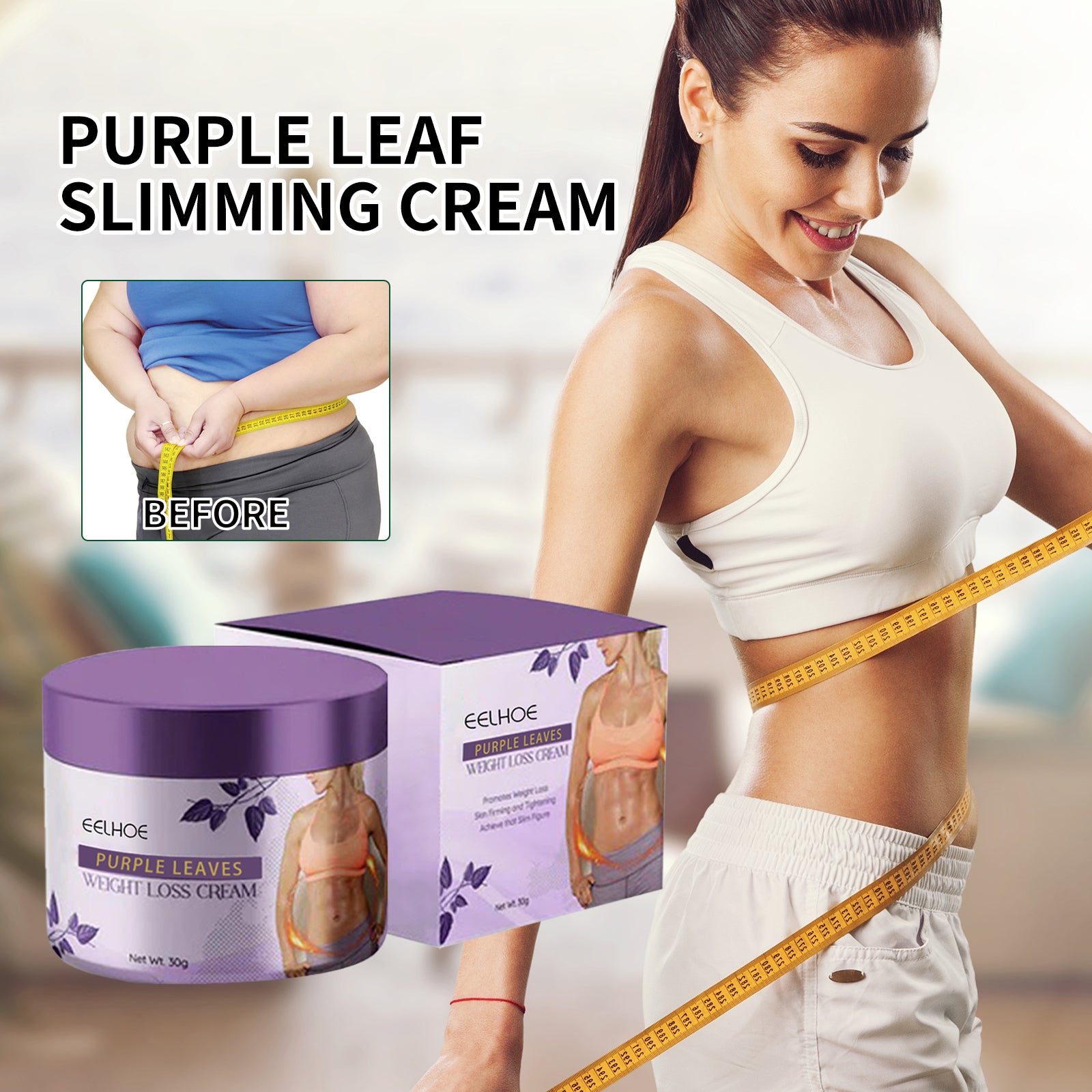 Eelhoe Purple Leaf Slimming Cream Body Shaping And Firming Skin Small Waist Slim Curves Body Slimming Moisturizer Health Eprolo https://www.cyberehub.com