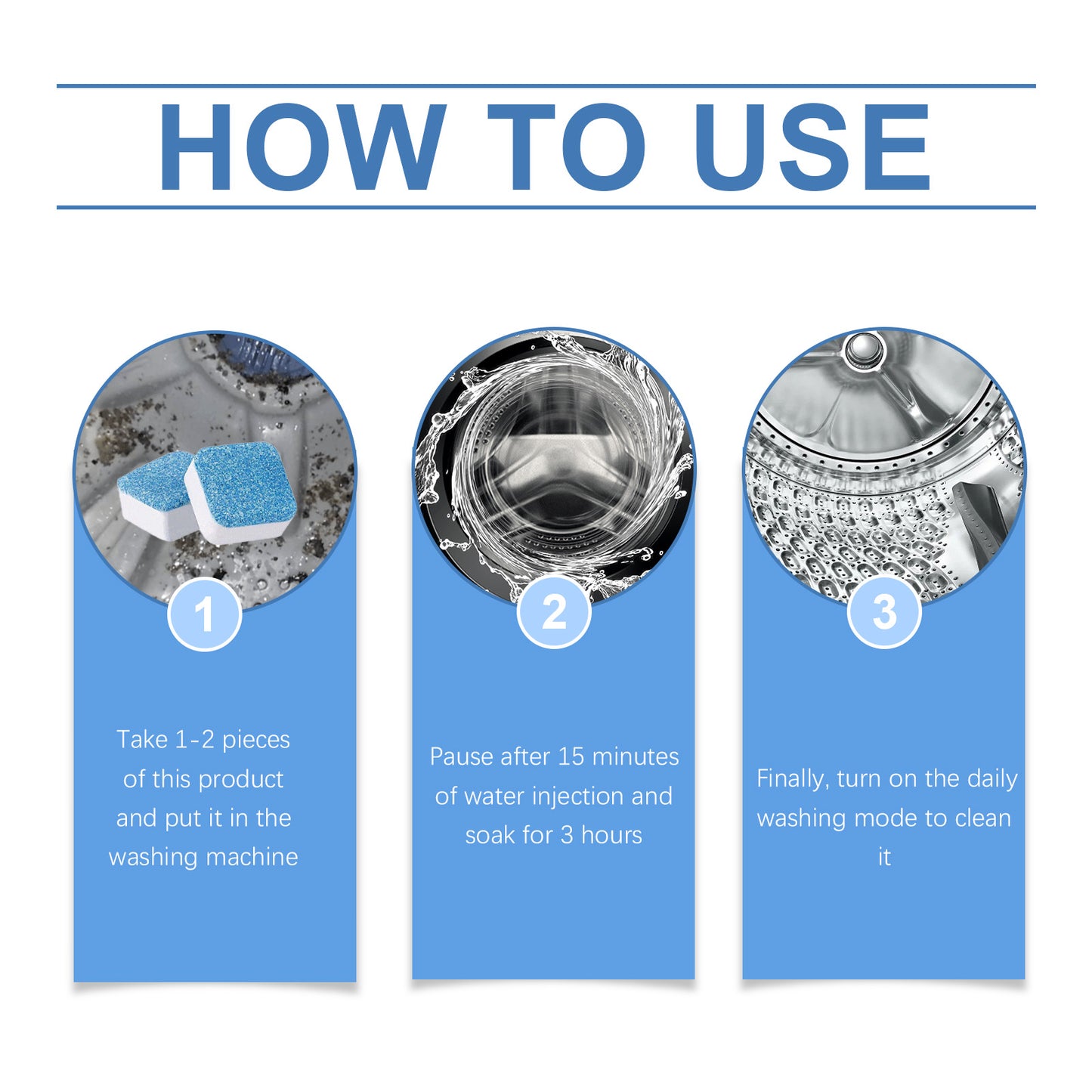 Jakehoe Washing Machine Cleaning Effervescent Sheet Washing Tank Cleaning Dirt, Odor And Fragrance Cleaning Sheet Home & Garden Home Goods Eprolo https://www.cyberehub.com