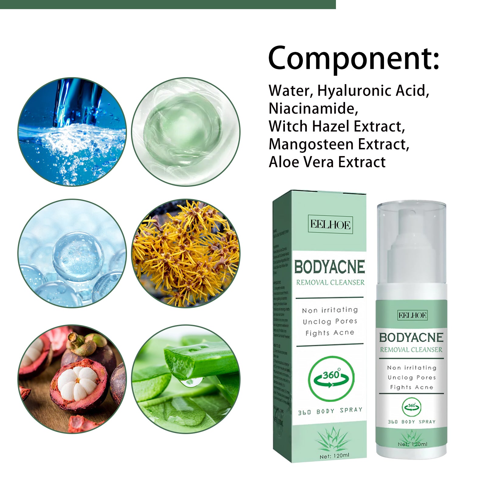 Body Acne Removal Cleanser Spray, Deep Clean Back Arm Fade Acne Beauty Moisturizing Spray Health & Beauty Health Eprolo https://www.cyberehub.com