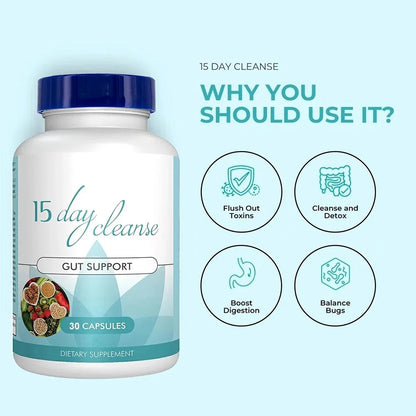 Gut Health Supplements - Improve Digestive Comfort 15 Day Cleanse Detox Gut & Colon Support Capsules Supplements Life Quality Supplements Life Quality https://www.cyberehub.com