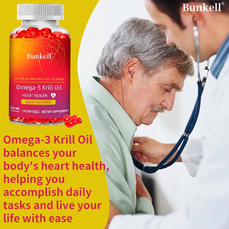 Antarctic Krill Oil 350mg Omega 3 Fatty Acid Supplement, EPA & DHA Softgels, Phospholipids, Antioxidant Astaxanthin Heart Health Supplements Life Quality Supplements Life Quality https://www.cyberehub.com