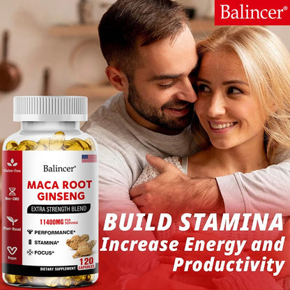 Organic Maca Root + Ginseng Extract Capsules - Stamina & Mood - Energy Supplement for Men and Women Supplements Life Quality Supplements Life Quality https://www.cyberehub.com
