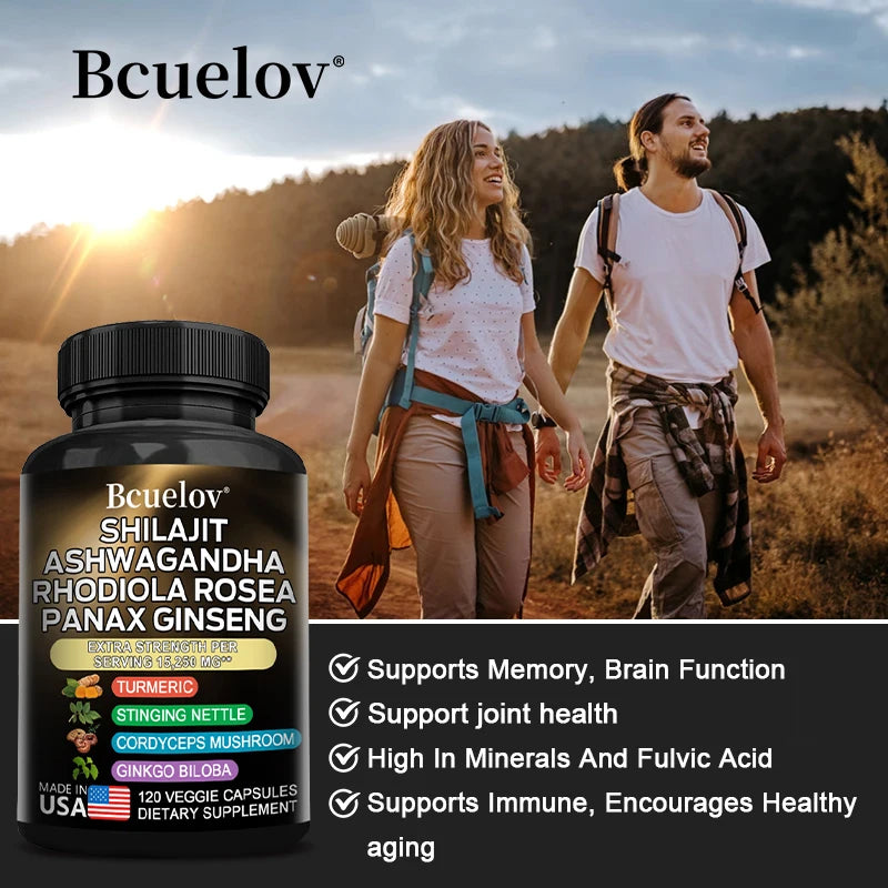 Shilajit Resin Himalaya Capsules - 15250 mg - Combination of Ashwagandha, Ginseng, Cordyceps, Ginkgo, Turmeric Supplements Life Quality Supplements Life Quality https://www.cyberehub.com