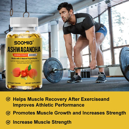ASHWAGANDHA, Maximum Strength, 5000 Mg, Supports Energy and Mood, Immune System, Stress Response Supplements Life Quality Supplements Life Quality https://www.cyberehub.com