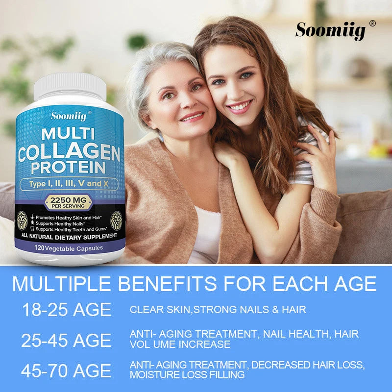 Multi-Collagen Capsules for Men and Women - Hydrolyzed Type I II III V X for Skin, Hair, Nails, Bones, Joints, Nutrition and Pro Supplements Life Quality Supplements Life Quality https://www.cyberehub.com