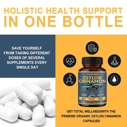 Organic Ceylon Cinnamon Capsules - Balance, Immune System, Antioxidant, 100% Certified Organic, Gluten Free and Non-GMO Supplements Life Quality Supplements Life Quality https://www.cyberehub.com
