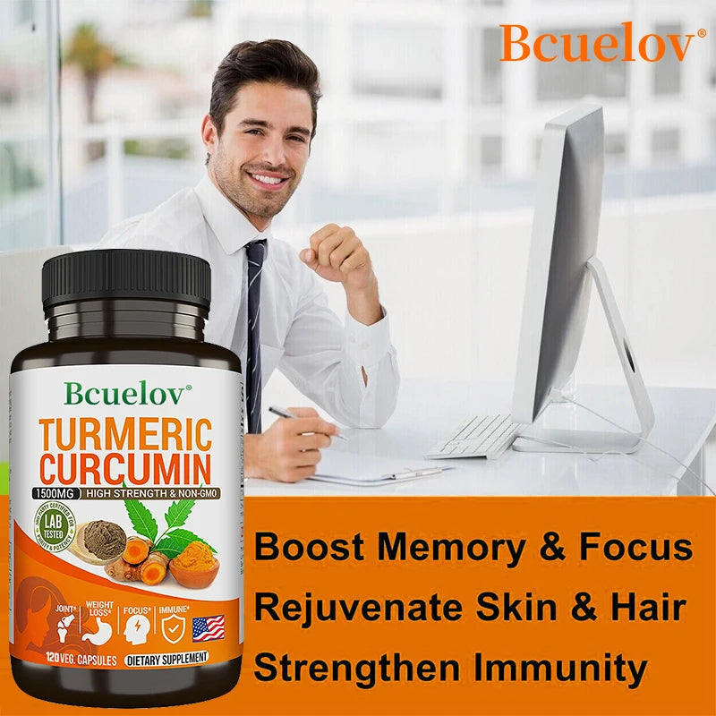 Curcumin Extract with Antioxidant Effects - Bone and Joint Dietary Supplement to Minimize Oxidative Stress - Vegan - Non-GMO Supplements Life Quality Supplements Life Quality https://www.cyberehub.com