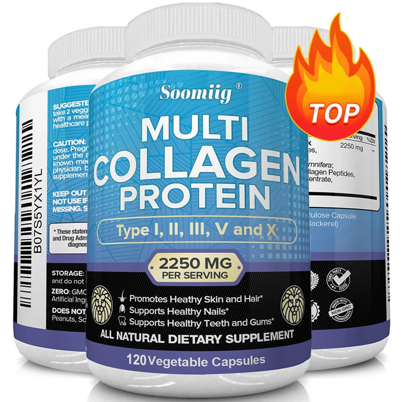 Multi-Collagen Capsules for Men and Women - Hydrolyzed Type I II III V X for Skin, Hair, Nails, Bones, Joints, Nutrition and Pro Supplements Life Quality Supplements Life Quality https://www.cyberehub.com
