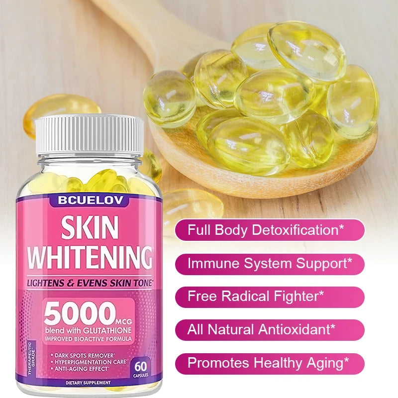 Bcuelov Collagen + Glutathione + Vitamin C Skin and Facial Health - Antioxidants - - 120 Vegetarian Capsules Supplements Life Quality Supplements Life Quality https://www.cyberehub.com