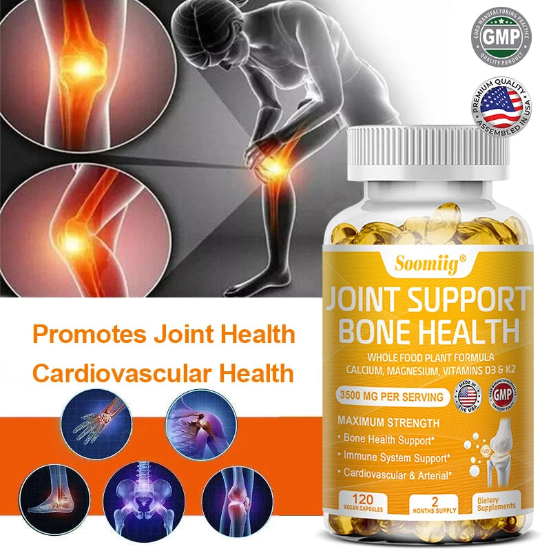 Calcium Magnesium Vitamin D3 & K2 - Supports healthy joint structure, function & comfort, muscle, immunity, bones, non-GMO Supplements Life Quality Supplements Life Quality https://www.cyberehub.com