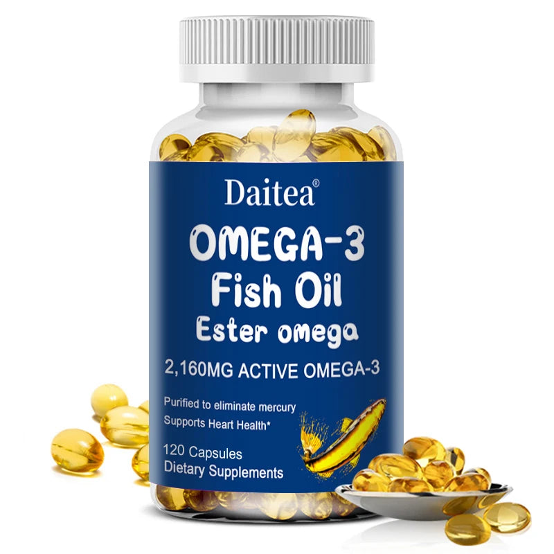 Omega 3 Fish Oil Dietary Supplement with DHA EPA to Support Eyes, Heart, Brain and Immune System 120count United States Supplements Life Quality Supplements Life Quality https://www.cyberehub.com
