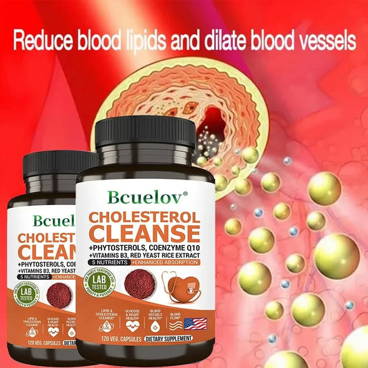 Niacinamide, Red Yeast Rice, Black Pepper Extract, Cholesterol Cleanser - Helps Lower Cholesterol Levels, 120 Capsules Supplements Life Quality Supplements Life Quality https://www.cyberehub.com