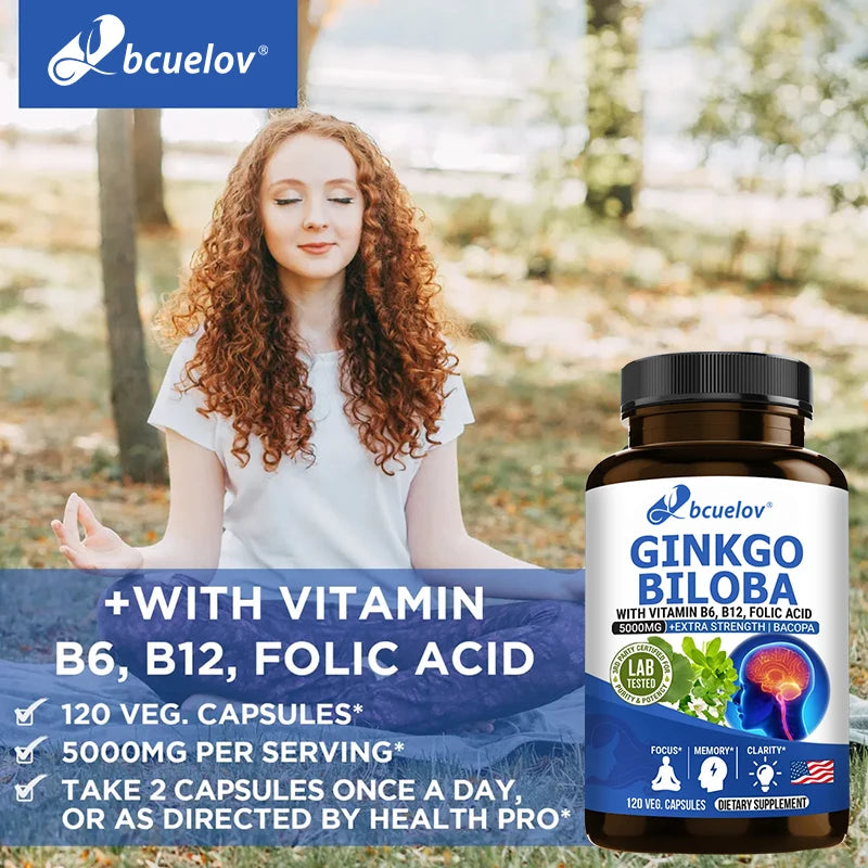 Ginkgo Biloba - Brain Booster - Rich in vitamins B6, B12, folic acid, helps improve concentration and memory, cognitive abilitie Supplements Life Quality Supplements Life Quality https://www.cyberehub.com