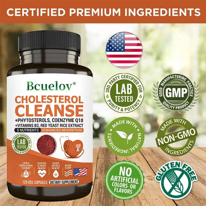 Niacinamide, Red Yeast Rice, Black Pepper Extract, Cholesterol Cleanser - Helps Lower Cholesterol Levels, 120 Capsules Supplements Life Quality Supplements Life Quality https://www.cyberehub.com