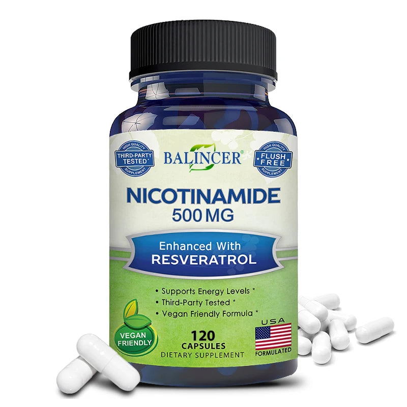Niacinamide, 500 Mg, Vitamin B3 Supplement, for Healthy Hair Skin & Nails, Energy Support, Non-GMO, Vegan 120count United States Supplements Life Quality Supplements Life Quality https://www.cyberehub.com
