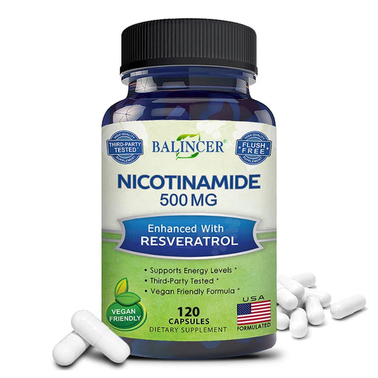 Niacinamide, 500 Mg, Vitamin B3 Supplement, for Healthy Hair Skin & Nails, Energy Support, Non-GMO, Vegan 120count United States Supplements Life Quality Supplements Life Quality https://www.cyberehub.com