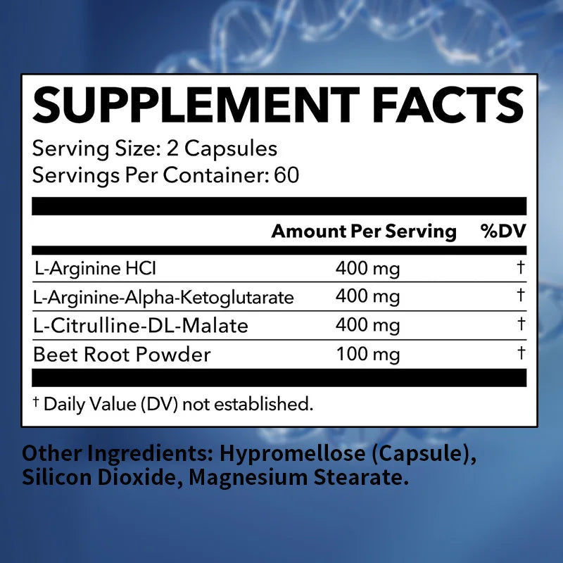 Nitric Oxide Supplement, Amino Acids - Balances Blood Cells and Circulation, Vascular Support, Supports Endurance, 120 Capsules Supplements Life Quality Supplements Life Quality https://www.cyberehub.com