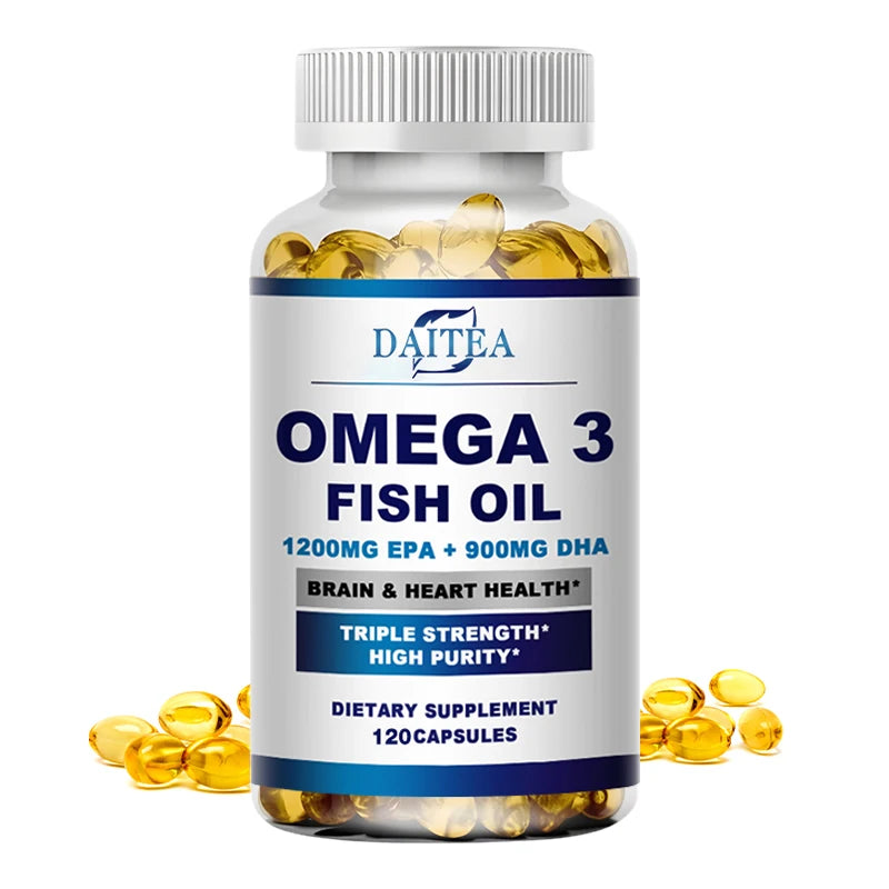 Premium Omega 3 Fish Oil | High EPA 1200 mg + DHA 900 mg | Supports Brain & Heart Health 120 COUNT United States Supplements Life Quality Supplements Life Quality https://www.cyberehub.com