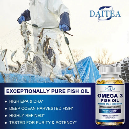 Premium Omega 3 Fish Oil | High EPA 1200 mg + DHA 900 mg | Supports Brain & Heart Health Supplements Life Quality Supplements Life Quality https://www.cyberehub.com