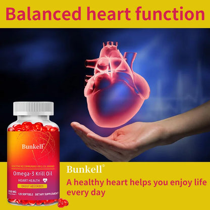 Antarctic Krill Oil 350mg Omega 3 Fatty Acid Supplement, EPA & DHA Softgels, Phospholipids, Antioxidant Astaxanthin Heart Health Supplements Life Quality Supplements Life Quality https://www.cyberehub.com