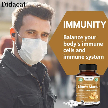 Lion's Mane 5-Mushroom Capsules - Supports brain and focus health, immune defense, and more Supplements Life Quality Supplements Life Quality https://www.cyberehub.com