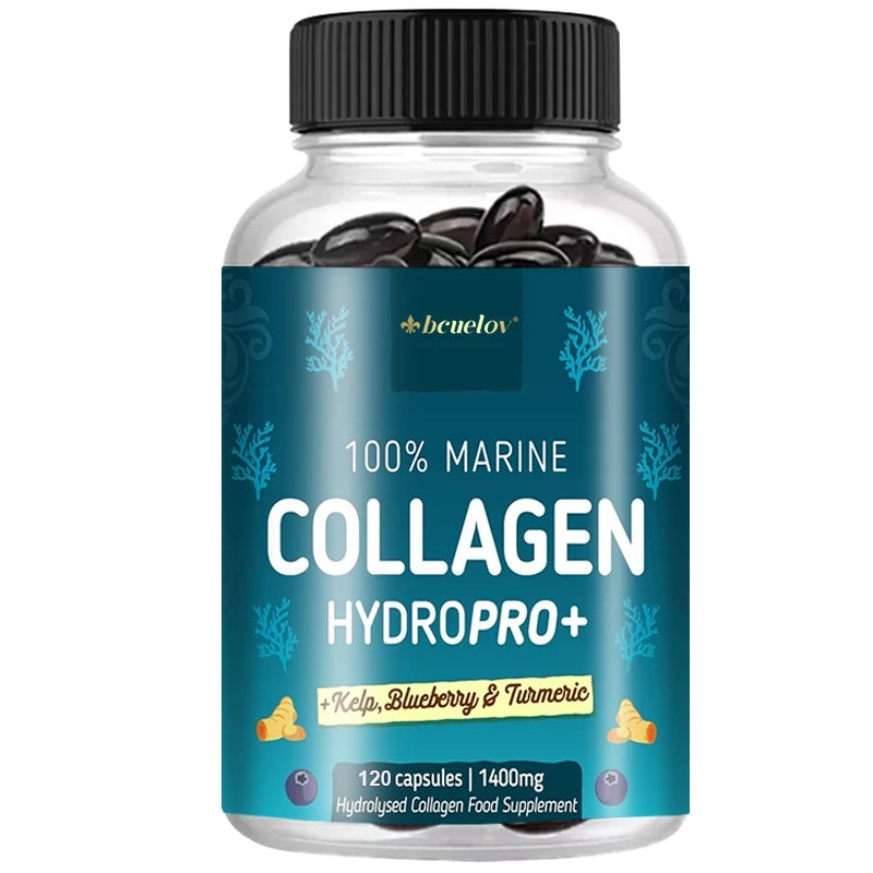 Powerful Marine Collagen - With Hyaluronic Acid, Biotin & Blueberry - 1400mg Complex-Hydrolyzed Type 1-With Vitamins & Minerals 120count United States Supplements Life Quality Supplements Life Quality https://www.cyberehub.com