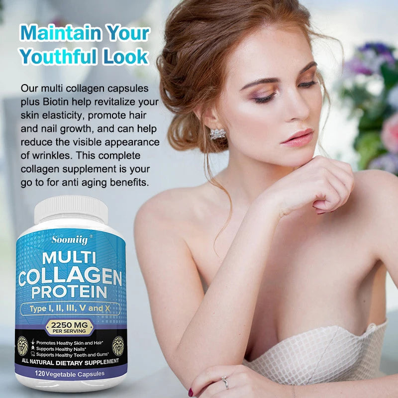 Multi-Collagen Capsules for Men and Women - Hydrolyzed Type I II III V X for Skin, Hair, Nails, Bones, Joints, Nutrition and Pro Supplements Life Quality Supplements Life Quality https://www.cyberehub.com