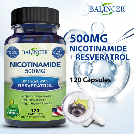 Niacinamide, 500 Mg, Vitamin B3 Supplement, for Healthy Hair Skin & Nails, Energy Support, Non-GMO, Vegan Supplements Life Quality Supplements Life Quality https://www.cyberehub.com