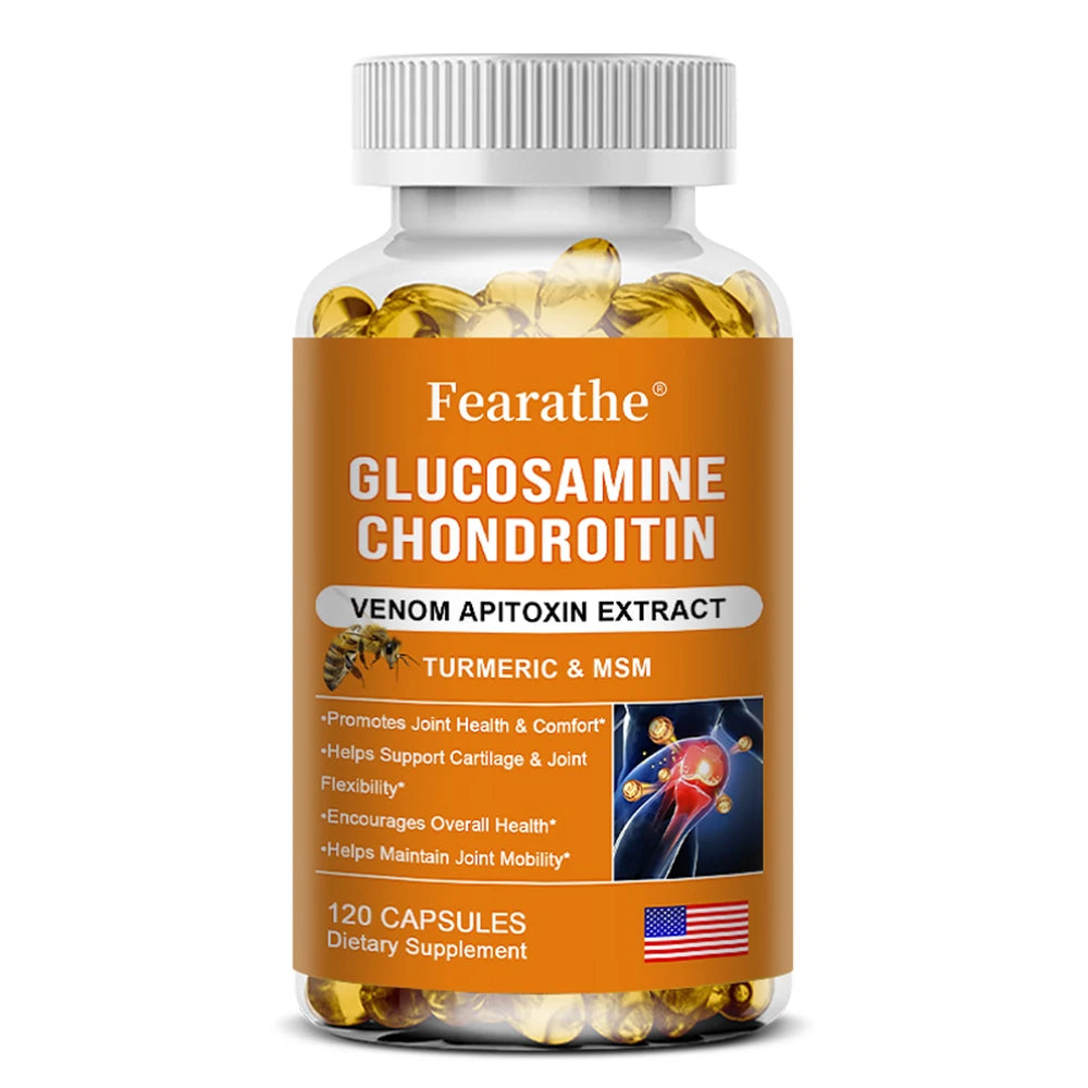 Natural Bee Venom Extract Glucosamine Chondroitin Capsules- Joint Support, Anti-Aging, Anti-Inflammation, Antioxidant, Cartilage 120count United States Supplements Life Quality Supplements Life Quality https://www.cyberehub.com