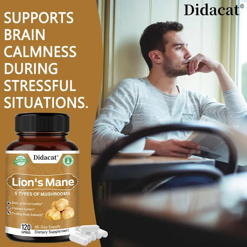 Lion's Mane 5-Mushroom Capsules - Supports brain and focus health, immune defense, and more Supplements Life Quality Supplements Life Quality https://www.cyberehub.com