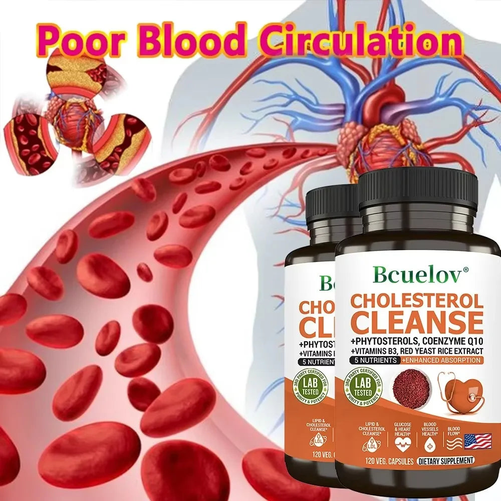 Niacinamide, Red Yeast Rice, Black Pepper Extract, Cholesterol Cleanser - Helps Lower Cholesterol Levels, 120 Capsules Supplements Life Quality Supplements Life Quality https://www.cyberehub.com