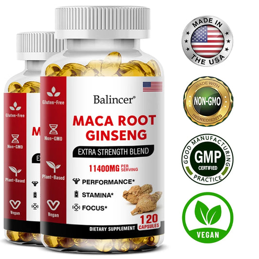 Organic Maca Root + Ginseng Extract Capsules - Stamina & Mood - Energy Supplement for Men and Women Supplements Life Quality Supplements Life Quality https://www.cyberehub.com