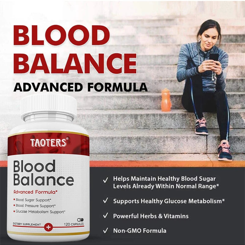 Blood Balance - Supplement, Supports Regulated Blood Sugar and Blood Pressure, Glucose Metabolism, 120 Capsules Supplements Life Quality Supplements Life Quality https://www.cyberehub.com