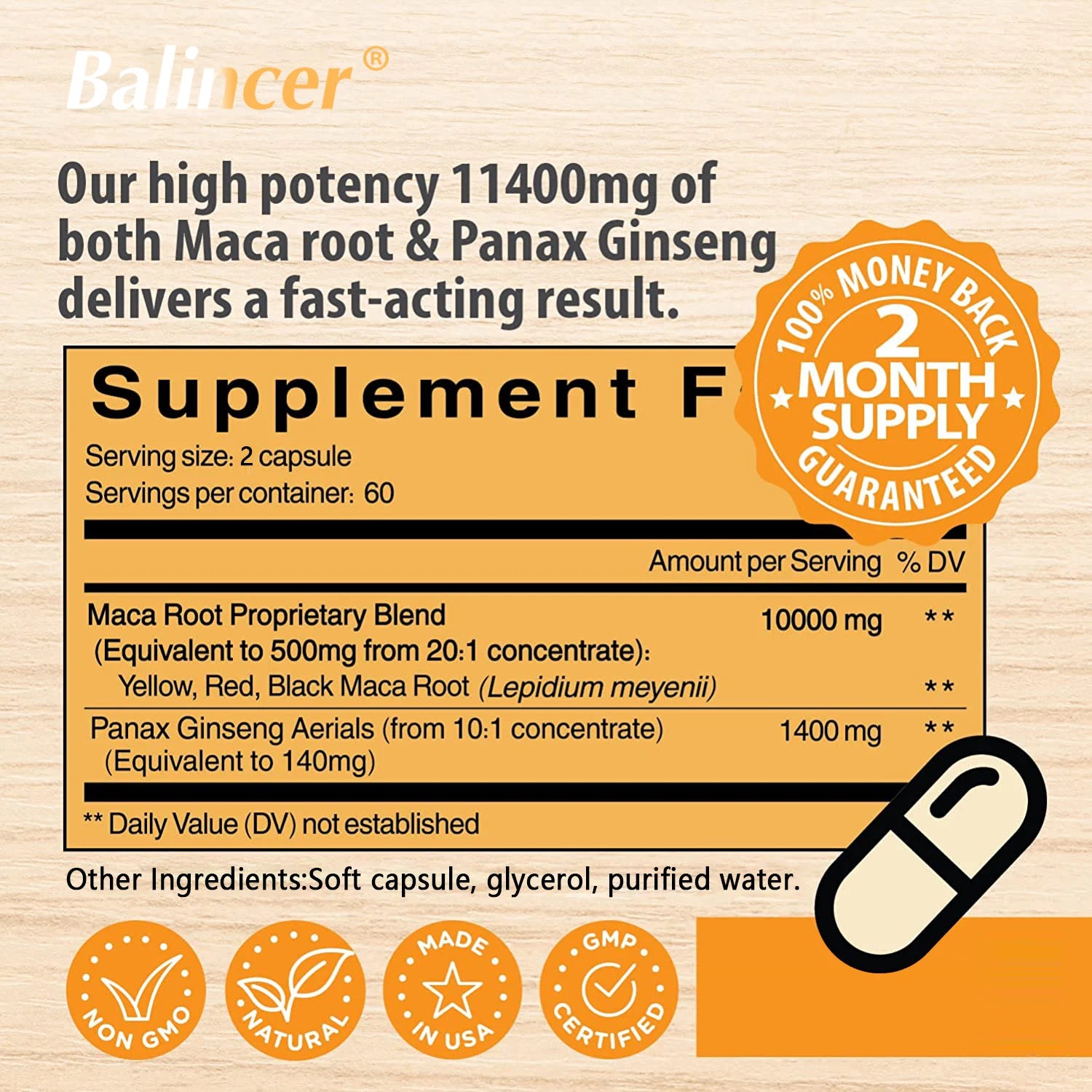 Maca Root + Ginseng Extract Capsules for Adult Men and Women - Energy, Vitality, Endurance and Muscle Mass Supplements Life Quality Supplements Life Quality https://www.cyberehub.com