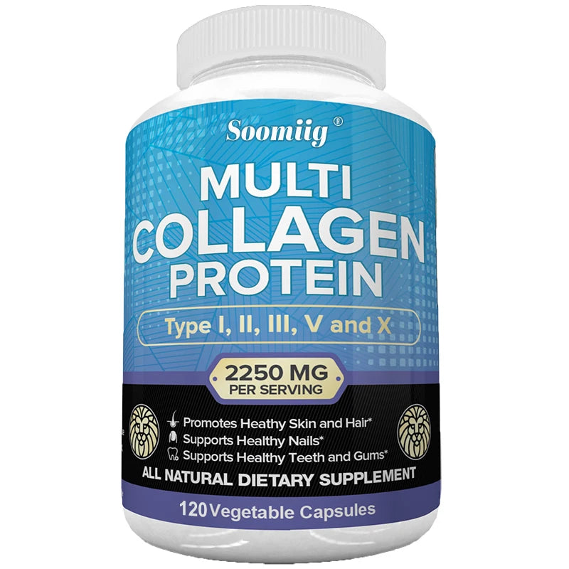Multi-Collagen Capsules for Men and Women - Hydrolyzed Type I II III V X for Skin, Hair, Nails, Bones, Joints, Nutrition and Pro 120count United States Supplements Life Quality Supplements Life Quality https://www.cyberehub.com