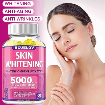 Bcuelov Collagen + Glutathione + Vitamin C Skin and Facial Health - Antioxidants - - 120 Vegetarian Capsules Supplements Life Quality Supplements Life Quality https://www.cyberehub.com