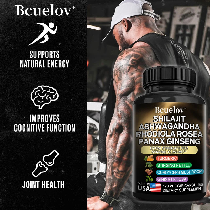 Shilajit Resin Himalaya Capsules - 15250 mg - Combination of Ashwagandha, Ginseng, Cordyceps, Ginkgo, Turmeric Supplements Life Quality Supplements Life Quality https://www.cyberehub.com