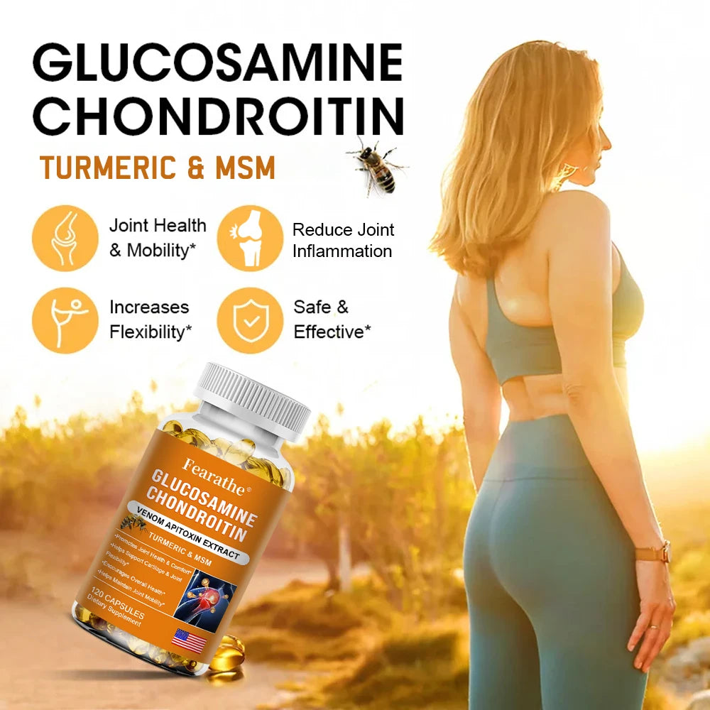 Natural Bee Venom Extract Glucosamine Chondroitin Capsules- Joint Support, Anti-Aging, Anti-Inflammation, Antioxidant, Cartilage Supplements Life Quality Supplements Life Quality https://www.cyberehub.com