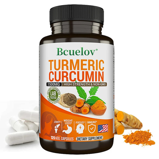 Curcumin Extract with Antioxidant Effects - Bone and Joint Dietary Supplement to Minimize Oxidative Stress - Vegan - Non-GMO 120count United States Supplements Life Quality Supplements Life Quality https://www.cyberehub.com