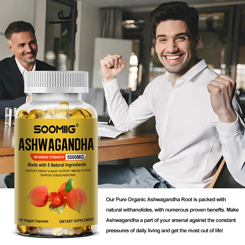 ASHWAGANDHA, Maximum Strength, 5000 Mg, Supports Energy and Mood, Immune System, Stress Response Supplements Life Quality Supplements Life Quality https://www.cyberehub.com