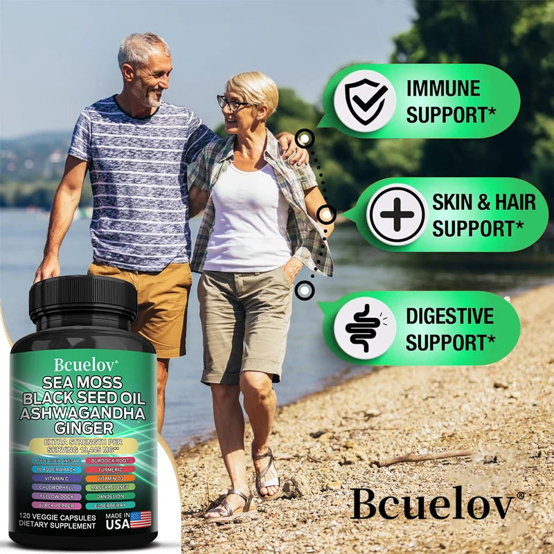 Black Cumin Seed Oil Vitamin C Mineral Supplement, Ashwagandha, 19445 mg, Supports Thyroid Health, Immune System, 120 Capsules Supplements Life Quality Supplements Life Quality https://www.cyberehub.com
