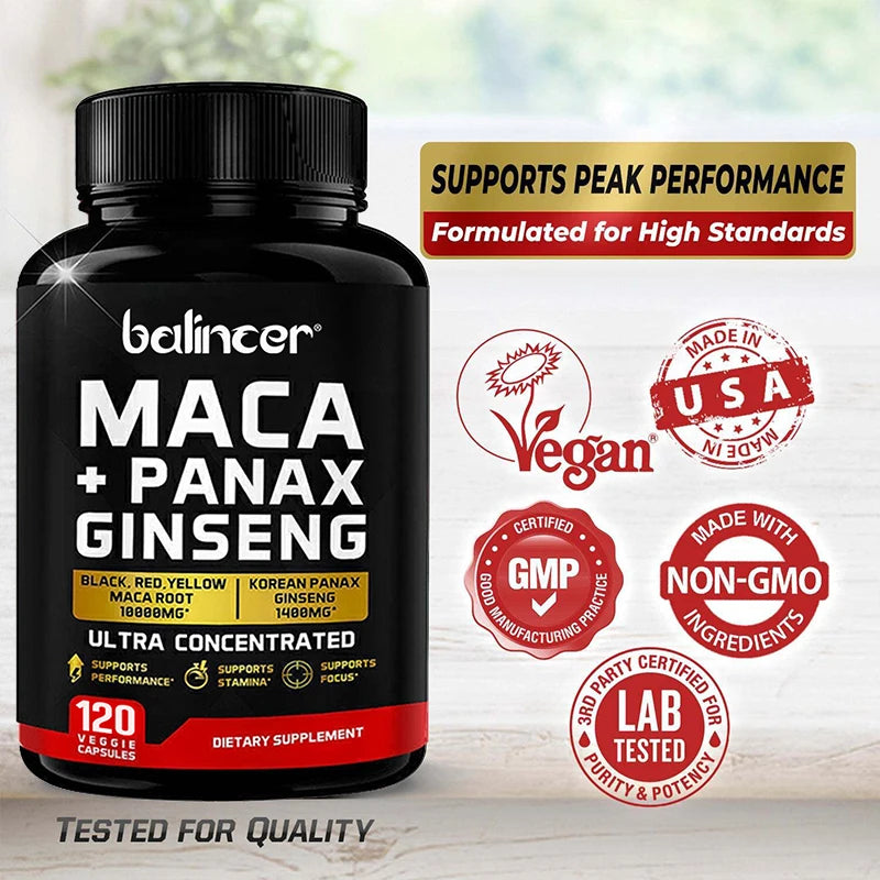 Maca Root (Black, Red, Yellow) 10,000 mg, Male Enhancement Supplement, Supports Increased Male Energy, 120 Capsules Supplements Life Quality Supplements Life Quality https://www.cyberehub.com