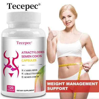 Atractylodes, Coix Seed, Cassia Seed Extract - Supports Detoxification, Gut Balance, Burns Excess Fat, Weight Loss, 120 Capsules Supplements Life Quality Supplements Life Quality https://www.cyberehub.com