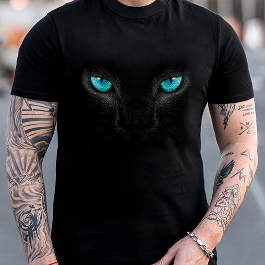 Men's Fashionable Color Blocked Short Sleeved Round Neck T-shirt, Summer Outdoor, 3D Heartbeat And Airplane Graphic Printing Apparel/Shirt/Graphic Shirt SNULLO https://www.cyberehub.com