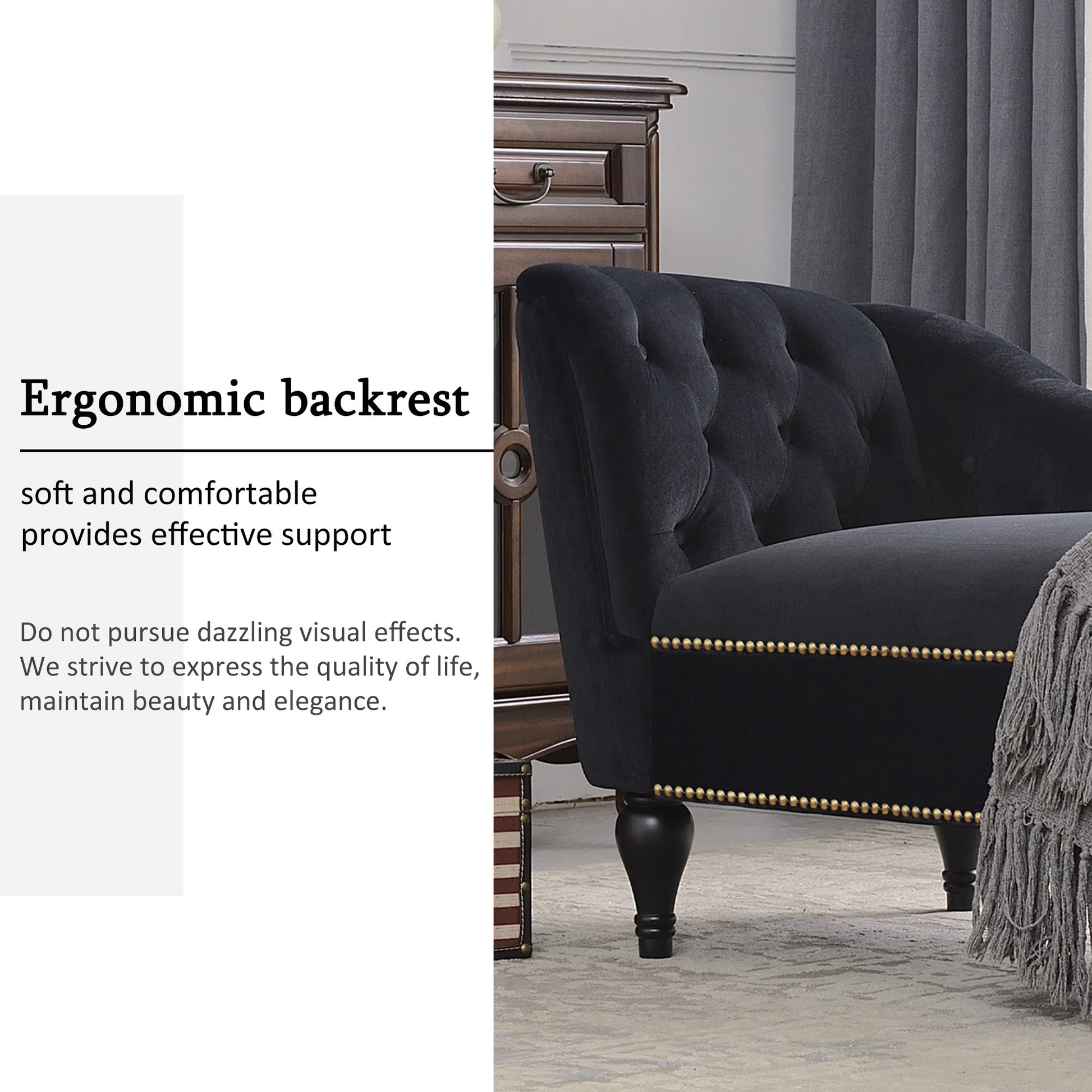 [New+Video] 58''Velvet Chaise Lounge,Button Tufted Right Arm Facing Lounge Chair with Nailhead Trim & Solid Wood Legs for Living Room or Office,Sleeper Lounge Sofa (New style of WF284880AAB) Giga GNJ Home Home & Garden Sofa Walmart Giga https://www.cyberehub.com