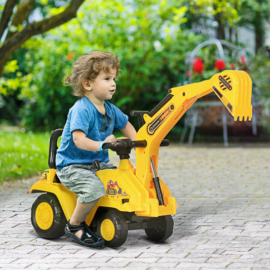 Ride On Excavator Pull Cart, Kids Digger Ride on Truck with Horn, Under Seat Storage, Sit and Scoot Pretend Play Toy Construction Car for Ages 18M+ Giga GNJ Kids Toys Giga https://www.cyberehub.com