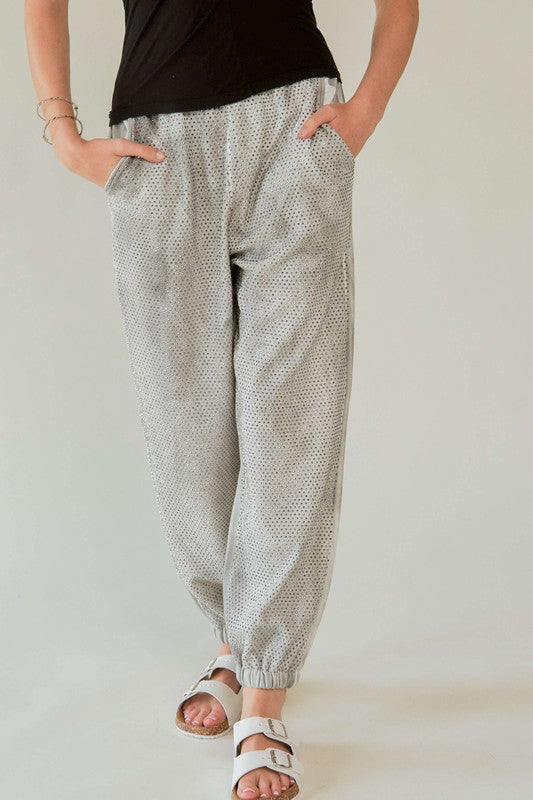 Davi & Dani Rhinestone Elastic Waist Joggers Light Gray Apparel Apparel Davi & Dani Ship from USA TikTok Trendsi Trendsi https://www.cyberehub.com