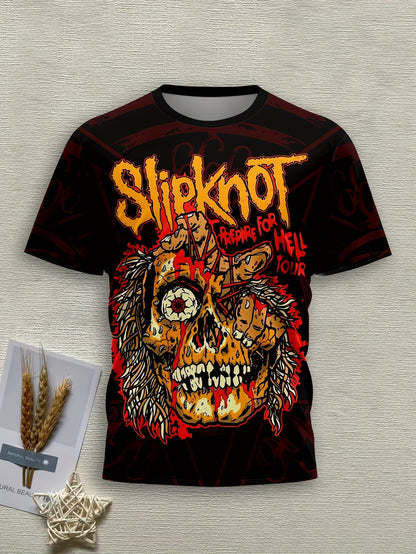 Men's 3D Printed Pattern T-shirt, Loose Fit, Polyester Material, Round Neck Design Apparel/Shirt/Graphic Shirt SNULLO https://www.cyberehub.com