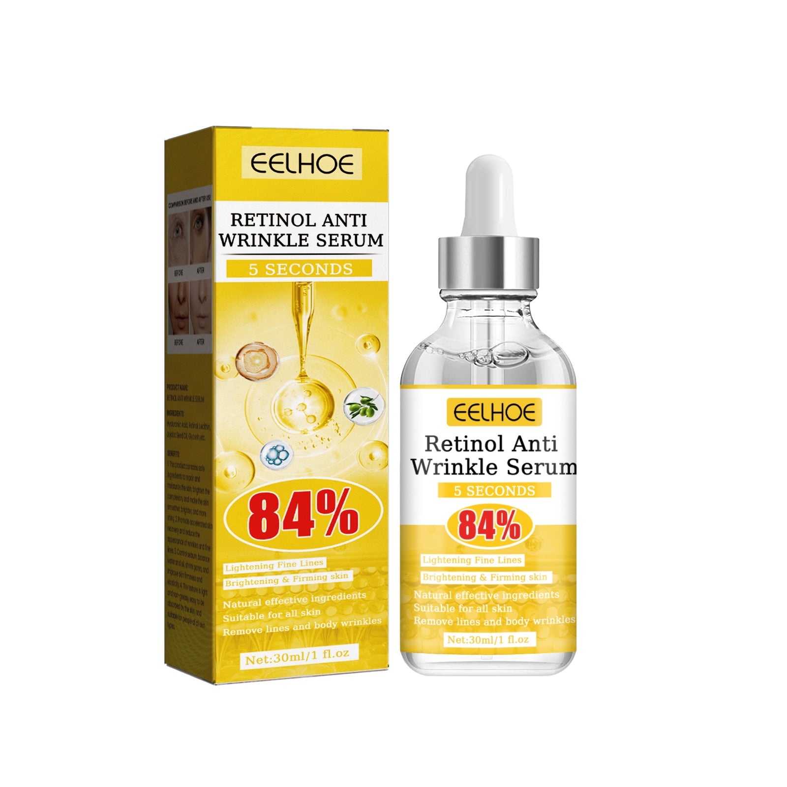 EELHOE Retinol Anti Wrinkle Firms Facial Skin, Lightens Wrinkles, Decreases Wrinkles, Anti Aging Skin Care 1pcs Health Beauty CJ USa USPS Muqe https://www.cyberehub.com