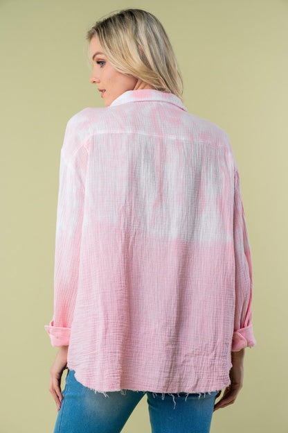 White Birch Full Size Long Sleeve Tie Dye Shirt Apparel/Tops Ship from USA TikTok Tops Trendsi USPS Walmart Walmart Apparel White Birch Trendsi https://www.cyberehub.com